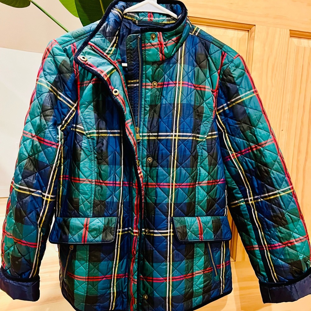 🎄 PLAID DIAMOND QUILTED JACKET